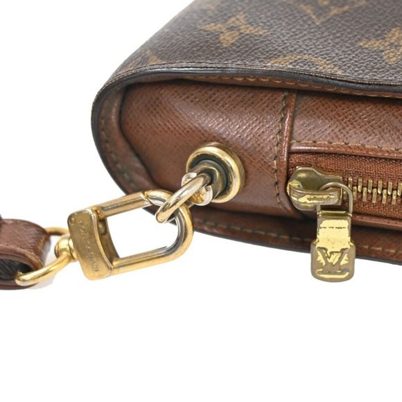 LOUIS VUITTON Orsay Clutch Hand Bag Monogram Leather Brown France - Picture 13 of 16